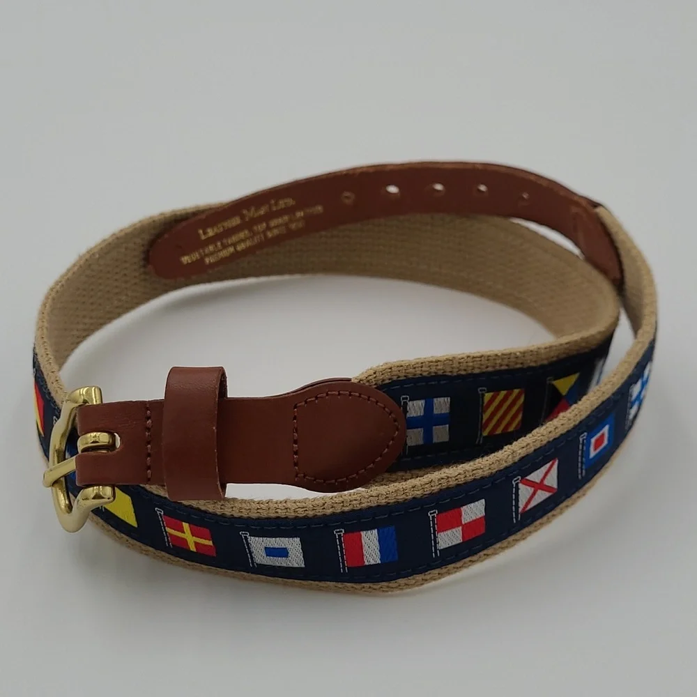 Women's Skippers Nautical Code Flag Belt sz. 30